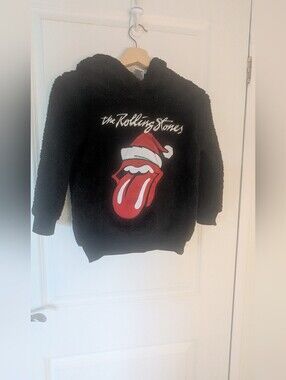 The Rolling Stones Holiday Sherpa Hoodie Kids Size XS